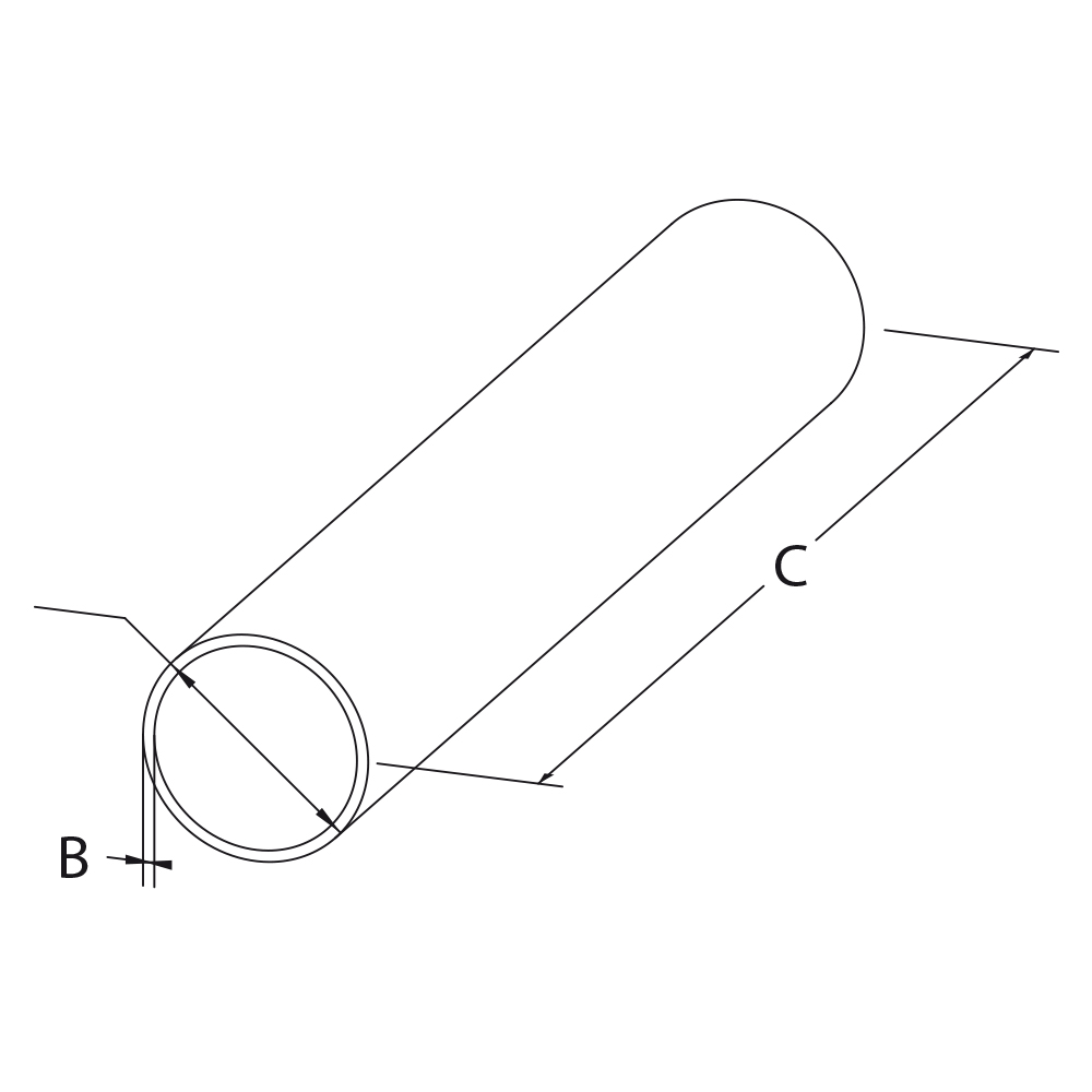 Tube pour l’axe du rideau métallique Dim Sapelcam Boîte à ressort avec roulements en nylon Dim Sapelcam